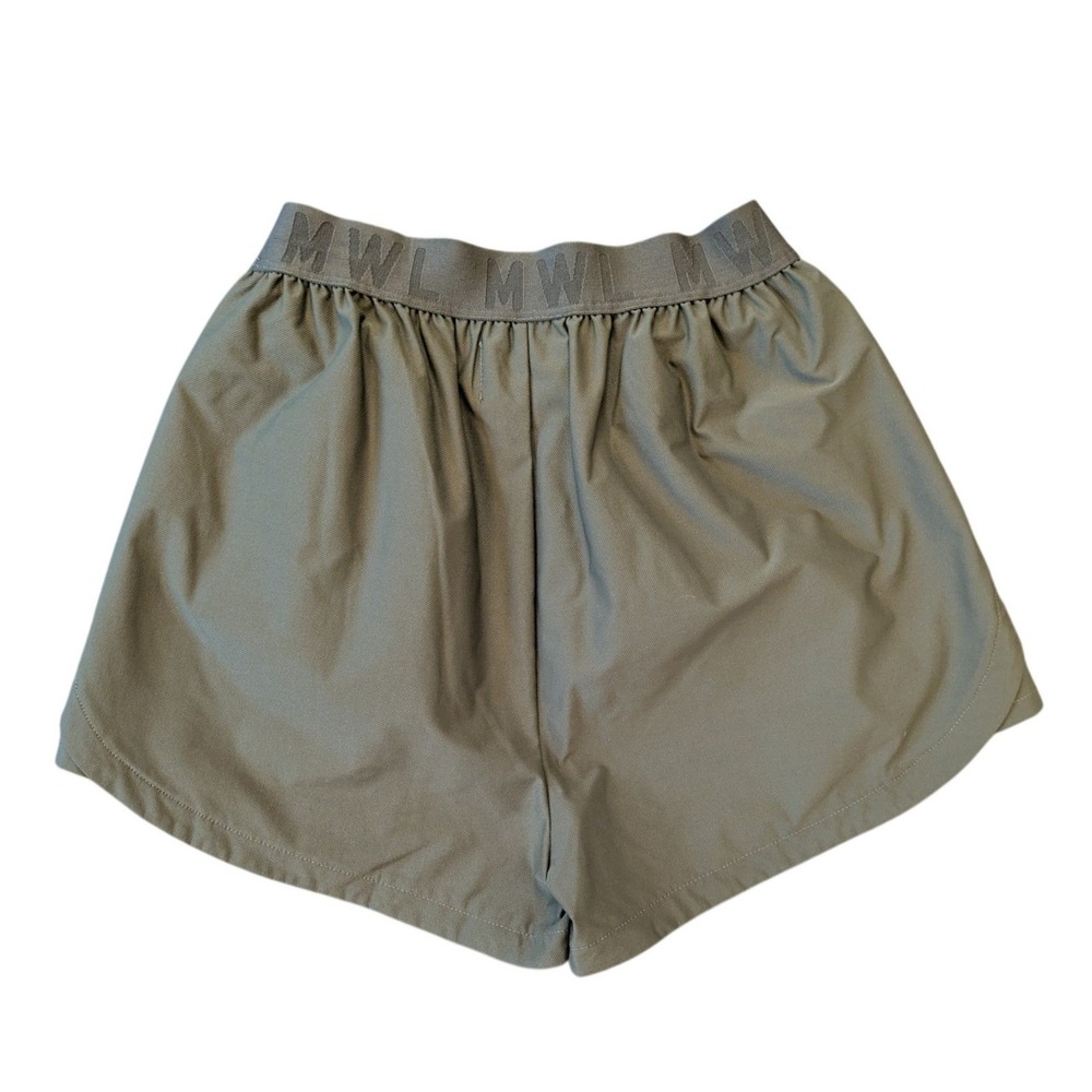 Madewell MLW Allways Pull on Shorts Women's XS Kale Olive Green Dolphin Hem - Picture 3 of 7